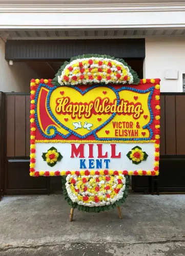 Papan Bunga Pernikahan keroncong